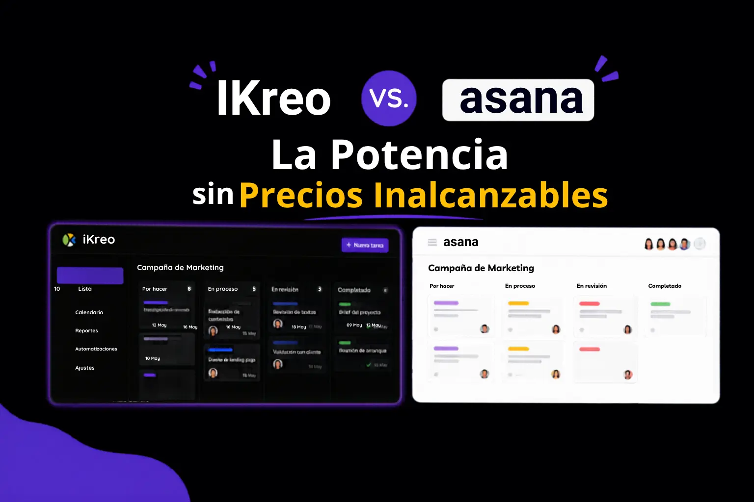 iKreo vs. Asana: La Potencia sin Precios Inalcanzables