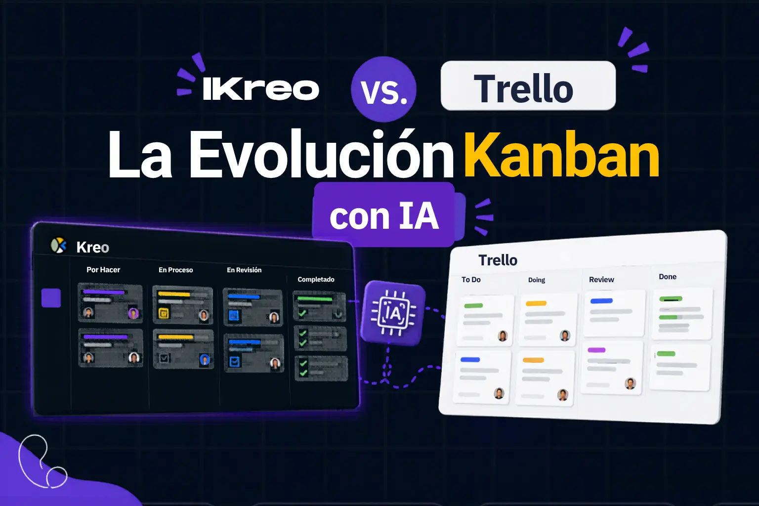 iKreo vs. Trello: La Evolución Kanban con IA