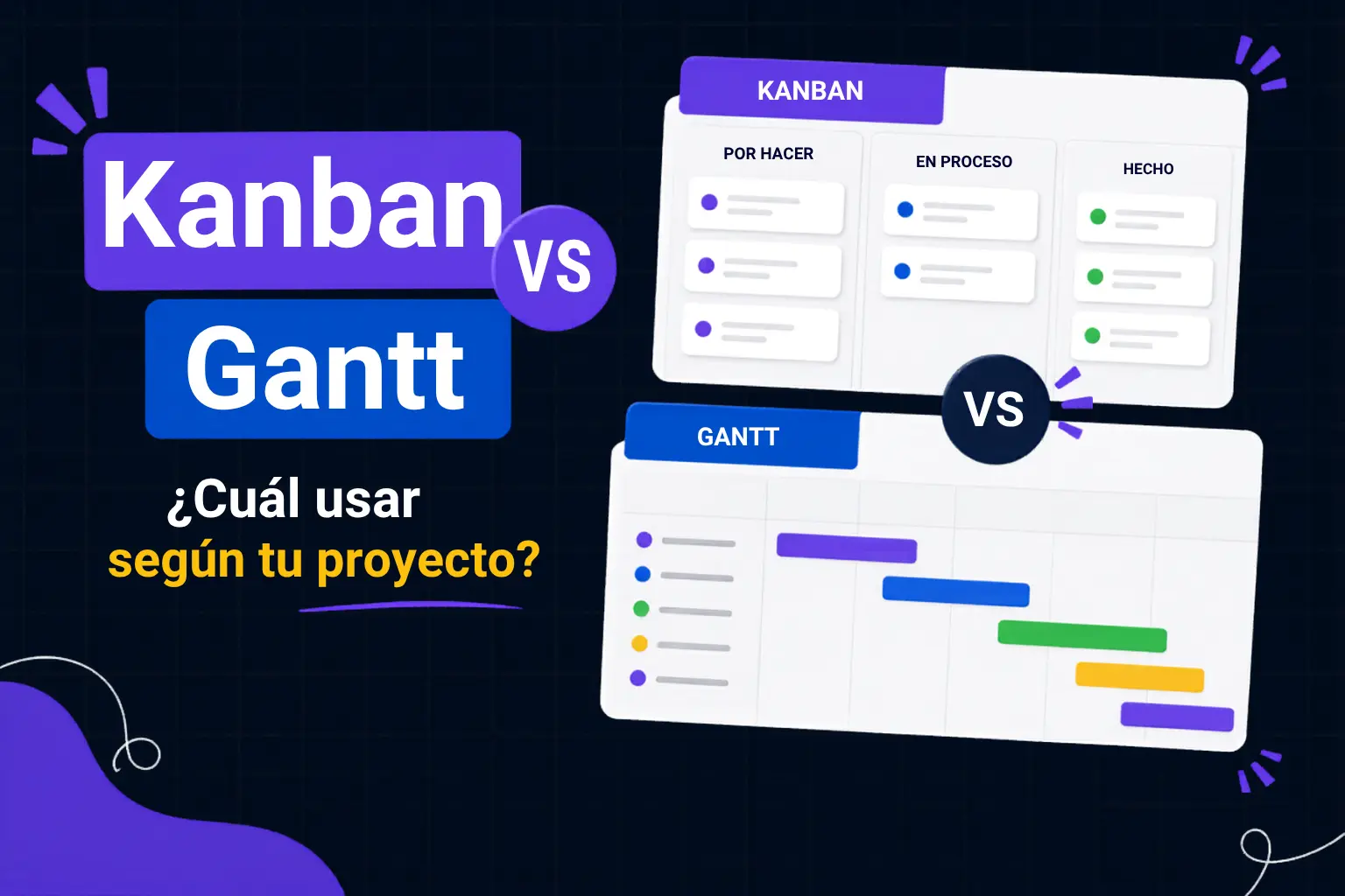 Kanban vs Gantt: ¿Cuál usar según tu proyecto?
